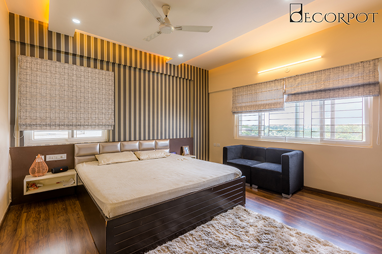 Bedroom Interior Design-MBR-3BHK, Sarjapur Road, Bangalore